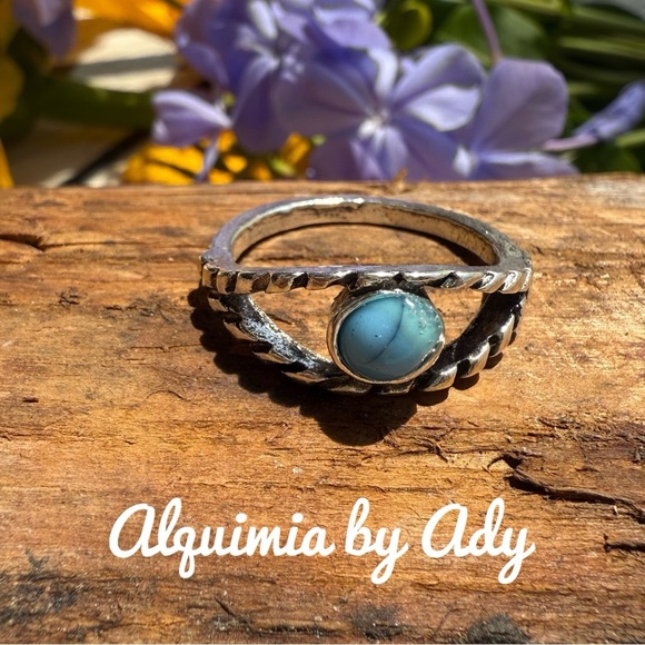 Turquoise boho ring dainty colorful minimalist - Picture 1 of 6